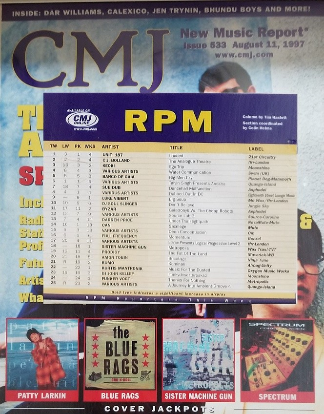 CMJ RPM Chart, Aug 11, 1997